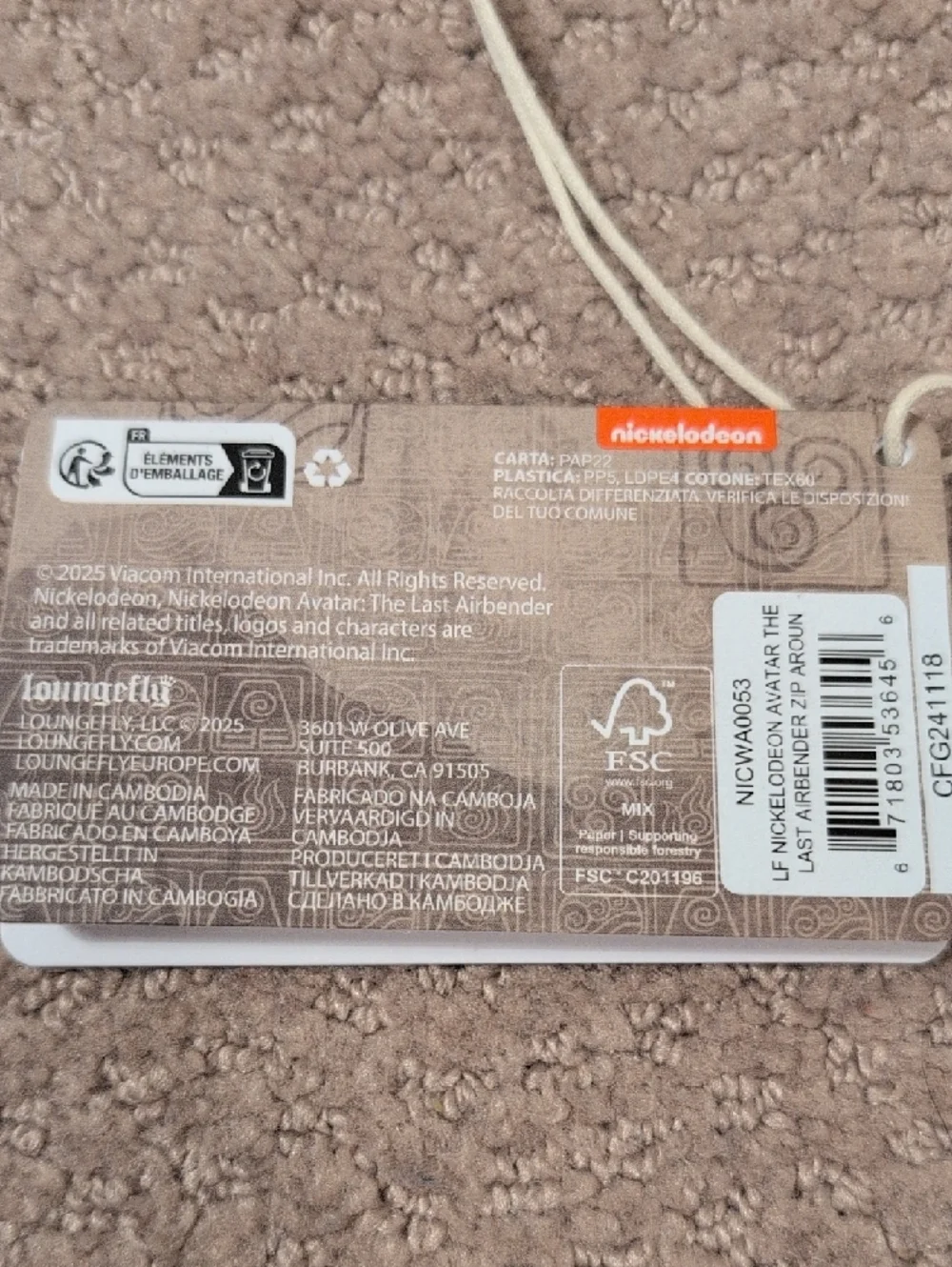 Loungefly Nickelodeon Aang Avatar Zip-Around Wallet NWT